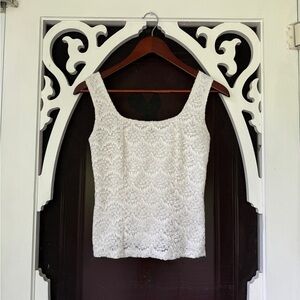 White Lace Tank Top